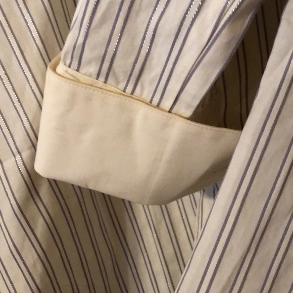 Christian Dior Ivory/Silver Striped Dress Shirt - Picture 3 of 7